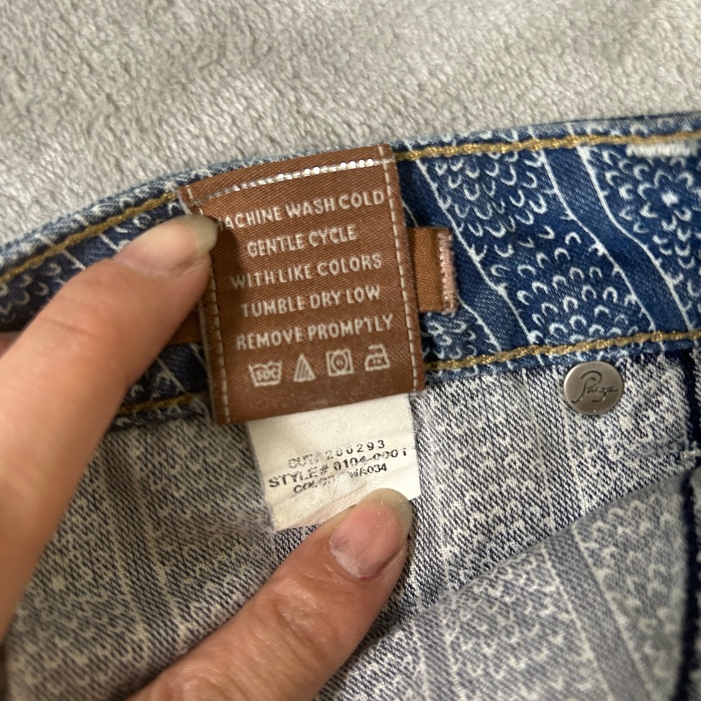 Paige Hollywood hills low rise distressed flare denim - Picture 12 of 12